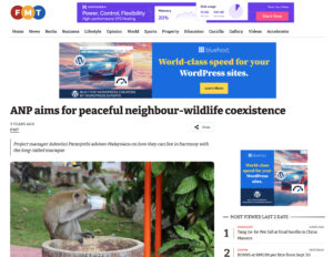 Read more about the article Free Malaysia Today: ANP aims for peaceful neighbour-wildlife coexistence